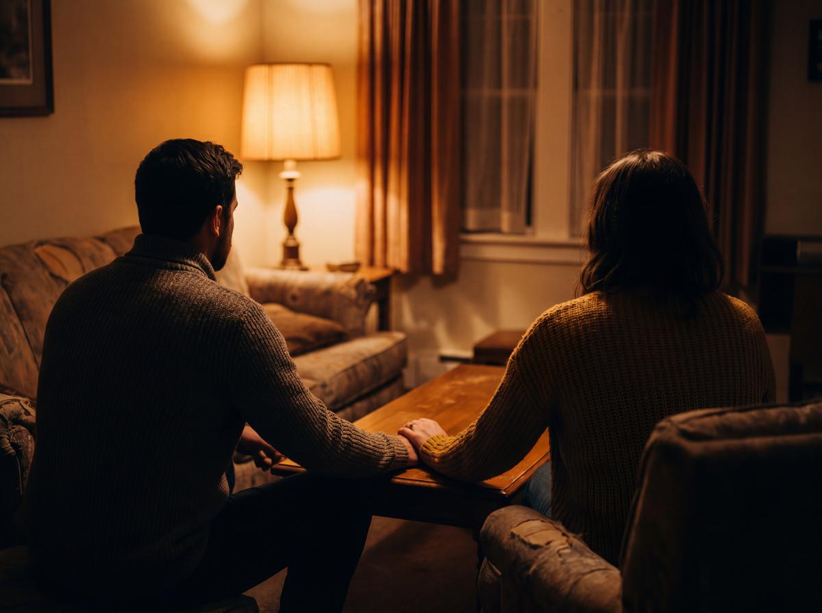 A couple at home
